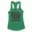 Yaaru Da Avan Mind Puck Panardu Women's Racerback Tank in Solid Kelly Green Color